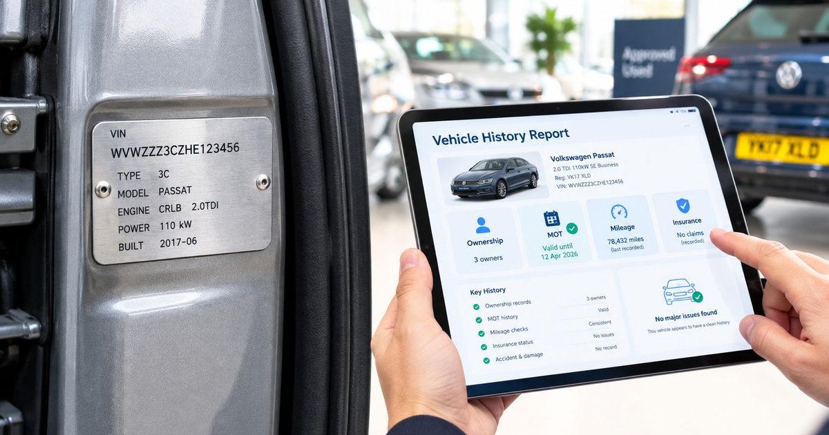 Vehicle History Report VIN Guide for UK Trade Buyers